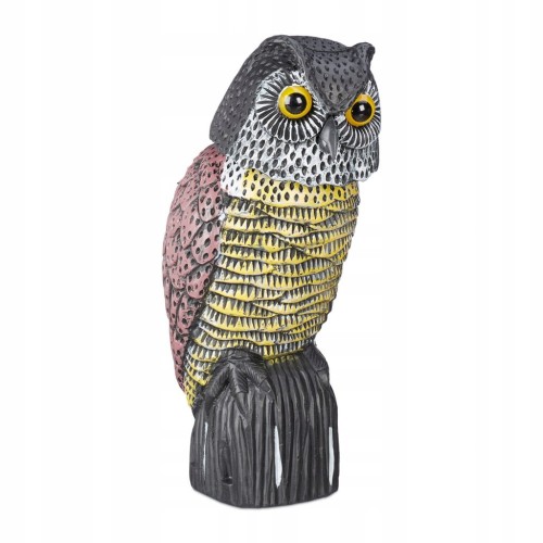 Figurka sowa odstraszacz przeciwko ptakom na balkon ogród 38 x 16 x 18 cm