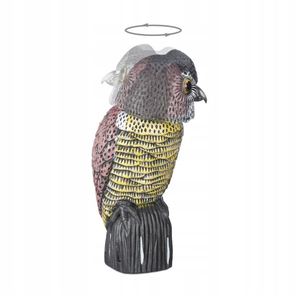 Figurka sowa odstraszacz przeciwko ptakom na balkon ogród 38 x 16 x 18 cm