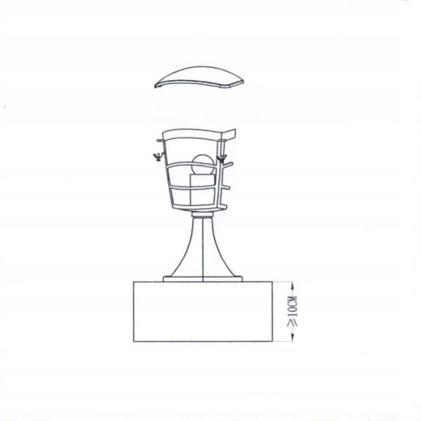 Słupek oświetleniowy Eglo ALORIA E27 czarny 30 cm