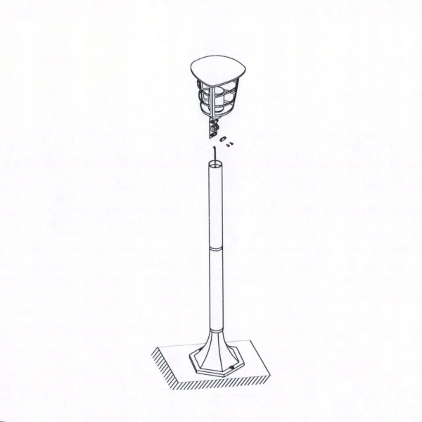 Słupek oświetleniowy Eglo ALORIA 93408 E27 94 cm czarny