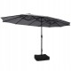 Parasol ogrodowy 451 x 243 cm szary Costway