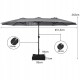 Parasol ogrodowy 451 x 243 cm szary Costway