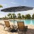 Parasol ogrodowy 451 x 243 cm szary Costway
