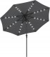Parasol z oświetleniem solarnym LED szary 270 x 241 cm Songmics