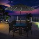 Parasol z oświetleniem solarnym LED szary 270 x 241 cm Songmics