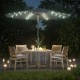 Parasol z oświetleniem solarnym LED szary 270 x 241 cm Songmics