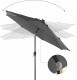 Parasol z oświetleniem solarnym LED szary 270 x 241 cm Songmics