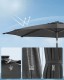 Parasol z oświetleniem solarnym LED szary 270 x 241 cm Songmics