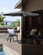 Parasol z oświetleniem solarnym LED szary 270 x 241 cm Songmics