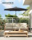 Parasol z oświetleniem solarnym LED szary 270 x 241 cm Songmics