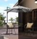 Parasol z oświetleniem LED gołębi szary 300 x 240 cm Songmics