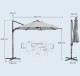 Parasol z oświetleniem LED gołębi szary 300 x 240 cm Songmics