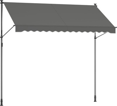 Markiza z regulacją wysokości 300 x 120 cm tkanina, antracytowy szary