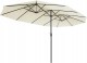 Podwójny parasol ogrodowy 460 x 270 cm UPF 50+, z korbą, beżowy SONGMICS