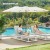 Podwójny parasol ogrodowy 460 x 270 cm UPF 50+, z korbą, beżowy SONGMICS