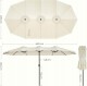 Podwójny parasol ogrodowy 460 x 270 cm UPF 50+, z korbą, beżowy SONGMICS
