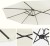 Podwójny parasol ogrodowy 460 x 270 cm UPF 50+, z korbą, beżowy SONGMICS