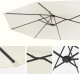 Podwójny parasol ogrodowy 460 x 270 cm UPF 50+, z korbą, beżowy SONGMICS