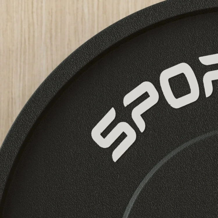 Ciężarek, obciążenie 1 x 20 kg, Standard Olimpijski, Guma, Czarny SPORTNOW