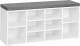 Szafka na buty z siedziskiem 104 x 48 x 30 cm biały + szary VASAGLE