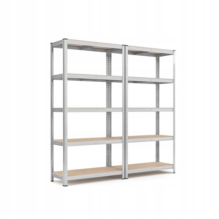 Zestaw 2 x 5-poziomowe regały, do 875 kg, 90 x 180 x 40 cm srebrny SONGMICS