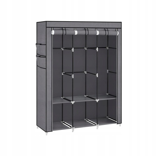 Szafa materiałowa 130 x 167 x 45 cm odcienie szarości SONGMICS