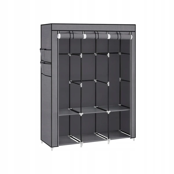 Szafa materiałowa 130 x 167 x 45 cm odcienie szarości SONGMICS