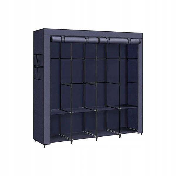 Szafa materiałowa 170 x 167 x 45 cm odcienie niebieskiego SONGMICS