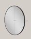 Lustro ścienne 76 cm, okrągłe, czarna metalowa rama SONGMICS