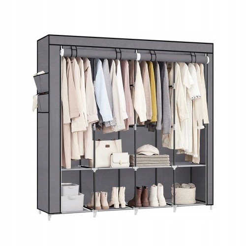 Szafa materiałowa 170 x 167 x 45 cm odcienie szarości SONGMICS