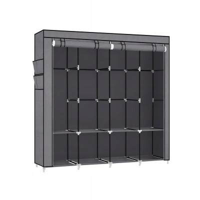 Szafa materiałowa 170 x 167 x 45 cm odcienie szarości SONGMICS