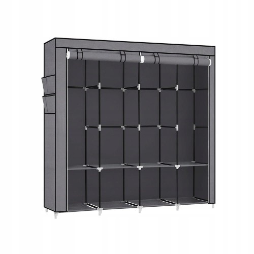 Szafa materiałowa 170 x 167 x 45 cm odcienie szarości SONGMICS