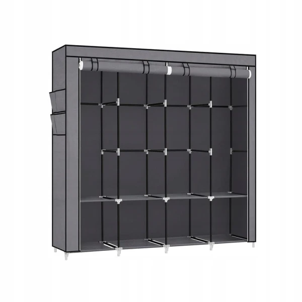 Szafa materiałowa 170 x 167 x 45 cm odcienie szarości SONGMICS