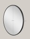 Lustro ścienne 50 cm, okrągłe, czarna metalowa rama SONGMICS