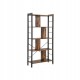 Regał na książki loft 154,5 x 74 x 30 cm, rustykalny brąz, metalowy VASAGLE