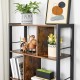 Regał na książki loft 154,5 x 74 x 30 cm, rustykalny brąz, metalowy VASAGLE