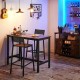 Hokery barowe industrialne VASAGLE zestaw 2 szt. loft, vintage brąz, metal
