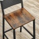 Hokery barowe industrialne VASAGLE zestaw 2 szt. loft, vintage brąz, metal