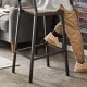 Hokery barowe industrialne VASAGLE zestaw 2 szt. loft, vintage brąz, metal