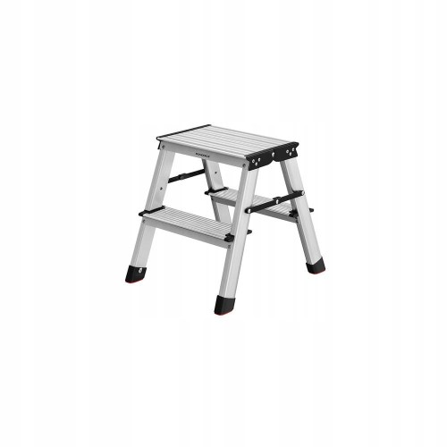 Drabina aluminiowa 2-stopniowa składana, lekka, do 150 kg SONGMICS