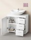 Szafka pod umywalkę VASAGLE 70 x 30 x 64 cm – z 3 szufladami i półką, biała