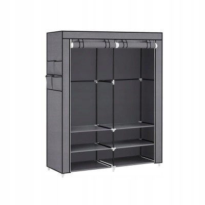 Szafa materiałowa z półkami SONGMICS 127 x 45 x 176 cm, szara