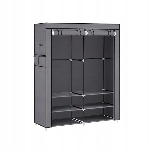 Szafa materiałowa z półkami SONGMICS 127 x 45 x 176 cm, szara