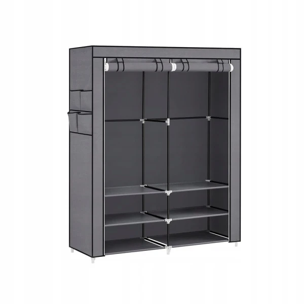 Szafa materiałowa z półkami SONGMICS 127 x 45 x 176 cm, szara