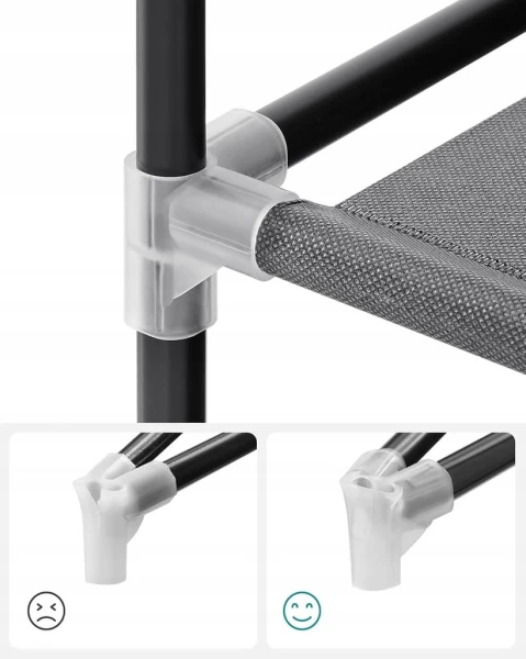 Szafa materiałowa z półkami SONGMICS 127 x 45 x 176 cm, szara