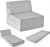 Rozkładana sofa 3w1 COSTWAY materac, kanapa, welur, szara