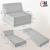 Rozkładana sofa 3w1 COSTWAY materac, kanapa, welur, szara
