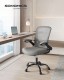 Fotel biurowy ergonomiczny z podparciem lędźwiowym SONGMICS szary