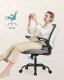Fotel biurowy ergonomiczny z podparciem lędźwiowym SONGMICS szary