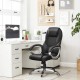 Fotel biurowy ergonomiczny SONGMICS z ekoskóry PU, do 150 kg, czarny